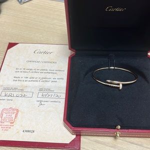 💯 authentic Juste un Clou bracelet, small model with diamonds. Size 15